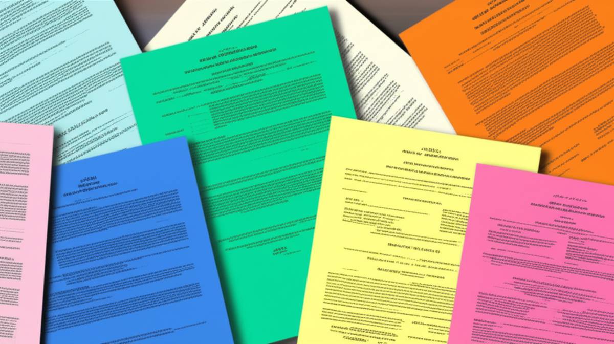 رنگ سند های تک برگ: معنا و اهمیت هر رنگ (راهنمای کامل)