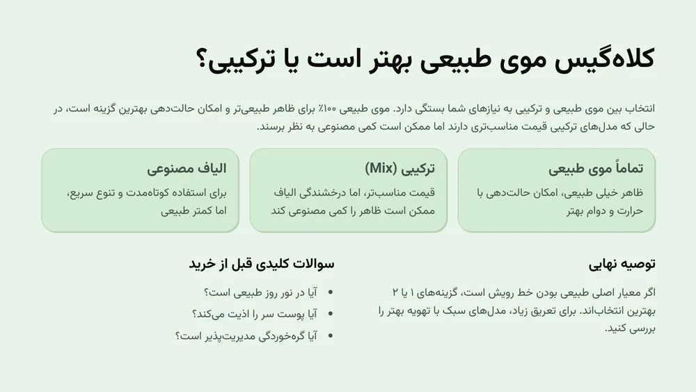 سشوار | تهویه بهترین کلاه گیس طبیعی زنانه برای خرید مطمئن